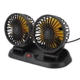 thumbnail image 1 of Ventilador De Coche USB De Doble Cabezal, Ventilador De Refrigeración Portátil Para Coche, Silencioso, 2 Velocidades De Viento, Fácil Instalación Con Pegatinas Para Camiones,, 1 of 7