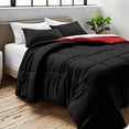 thumbnail image 1 of Bare Home Queen Contract - Reversible Colors - Goose Down Alternative - Ultra -Soft - Premium 1800 Series - All Season Heatth - Colterador de ropa de cama (Queen, Negro/Rojo) Bare Home Accesorios Hogar, 1 of 2