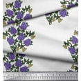 thumbnail image 2 of Soimoi Rayon Fabric Leaves & Floral Block Decor Fabric Printed Yard 56 Inch Wide, 2 of 3