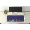thumbnail image 2 of Cartoon Computer Mouse Pad, Print of City Scenery Landscape of Apartments and Buildings Artwork Print, Rectangle Non-Slip Rubber Mousepad Large, 31" x 12" Gaming Size, Multicolor, by Ambesonne, 2 of 2