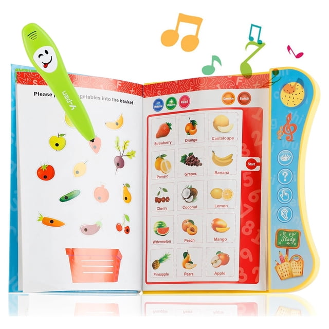 Libro electrónico de aprendizaje de juguetes educativos Bangcool para niños de 2 a 6 años: aprenda a escribir y leer
