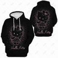 thumbnail image 1 of Hello Kitty Chandail à Capuchon à Imprimé pour Femmes avec Poche, Sweat de Rue Style Hip Hop en Polaire, Vêtements Confortables Tout-Aller, 1 of 7