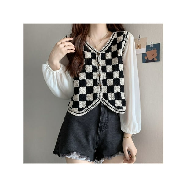 Crochet Top Blusas Tejidas A Crochet De Cuadros Cuadros Tejido De