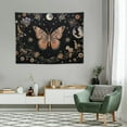 thumbnail image 2 of COMIO  Orange Butterfly Moon Flower Tapestry Boho Floral Plant Tapestries for Bedroom Aesthetic Tapastry's Wall Hanging Mandala Botanical Wall Tapestry for Living Room Dorm Yellow, 2 of 7