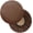 Coffee, variant on 2PC 16in Round Bar Stool Cover Watedrproof Faux Leather Stool Slipcover Anti-Slip Round Seat Cover Coffee
