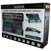 12-Channel Bluetooth Studio Audio Mixer - DJ Sound Controller Interface w/ USB Drive for PC Recording Input, RCA, XLR Microphone Jack, 48V Power, 24BIT Digital Multi Effect Processor