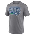 thumbnail image 2 of Men's Fanatics Heather Gray Seattle Seahawks Warped Block Tri-Blend T-Shirt, 2 of 3