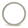 thumbnail image 2 of Grey Titanium Ring Band Wedding Standard Polished Grooved Criss Cross Design, 2 of 6