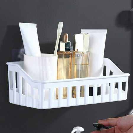 Shower Caddy – No Punch Hanging Shelf Plastic Storage Basket for Shampoo Toiletries Bathroom Organization 10.4 x 4.7 x 3.5 in (White) JASKFLY Shower Caddy – No Punch Hanging Shelf Plastic Storage Basket for Shampoo Toiletries Bathroom Organization 10.4 x 4.7 x 3.5 in (White) JASKFLY