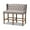 Gray, variant on Contemporary Grey Fabric Upholstered Walnut Finished Wood Button Tufted Bar Stool Bench