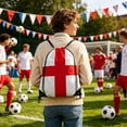 thumbnail image 1 of Nylon Drawstring Backpack Soccer Team Flag Print Sports Sackpack, Multicolor, 40 x 32 cm, Lightweight Foldable Gym Travel Bag for Games, 1 Pack, 1 of 6