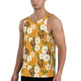 thumbnail image 2 of Easygdp White Floral and Butterflies Men's Tank Top, Sleeveless Muscle T Shirts, Breathable, Quick-Dry, Loose for Gym, Running, Fitness - X-Large, 2 of 9