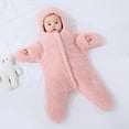 thumbnail image 2 of Baby Starfish Onesie, Thick Imitation Fleece Starfish Newborn Sleeping Bag, Infant Footie Jumpsuit Winter Warm Outfits, 2 of 11