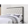 thumbnail image 4 of Contemporary Full Size Metal Platform Bed, Tufted Headboard, Beige, 4 of 4