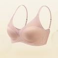 thumbnail image 6 of SMihono Wireless Thin Everyday Bra for Women Comfortable Breathable Anti-Saggy Solid Bras Push Up Stay-in-Place Strap Lingerie Pink L, 6 of 8