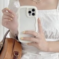 thumbnail image 3 of Wave Frame Clear Case for iPhone 13 Pro Max 6.7 inch Case Clear,Cute Wave Frame Slim Fit Shockproof Phone Bumper Cover Translucent Soft Pretty Anti-Scratch TPU Case - White, 3 of 12