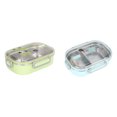thumbnail image 3 of Blue Stainless Steel Compartment Lunch Box Blue Version Insulated Food Container For Hot Cold Meals Leakproof Seal Durable Metal Design Easy To Clean Bpa-Free For School And Office Use, 3 of 8