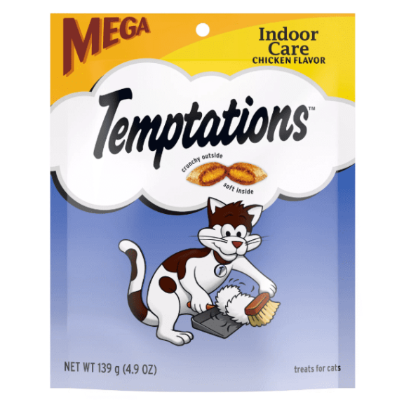 Temptations™ Classic Adult Cat Treats - Indoor Care, Soft & Crunchy, Chicken, 4.9 oz