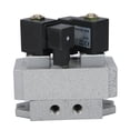 thumbnail image 2 of 2 Position 5 Way Solenoid Valve Double Electric Control Mechanical Equipment G1/4in K25D2H‑8DC 12V, 2 of 5
