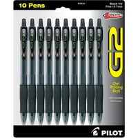 Pilot G2 RT Gel Roller Ball Fine, Black, 10pk