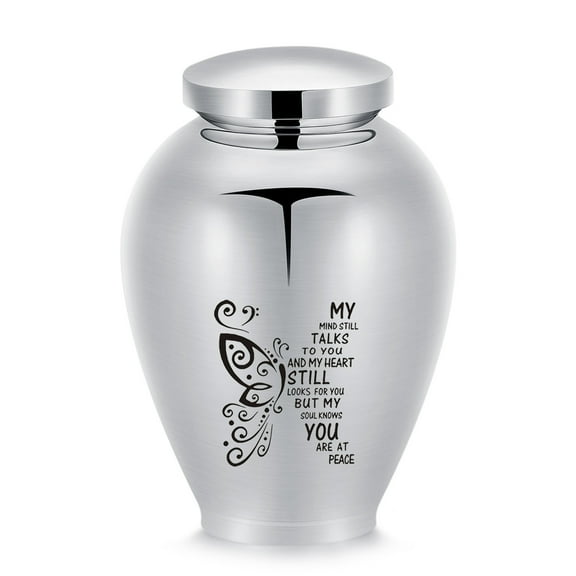 8.26 Inches Big Urns for Ashes Adult Female - Butterfly Decorative Urns Cremation Urns for Ashes Keepsake Cremation Urn Butterfly Mini Cremation Urns for Ashes Memorial Ashes Holder