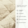 thumbnail image 3 of Lush Decor Haniya Solid Waffle Woven Textured Cotton Quilt Set, 3 Piece Set, King, Neutral - Soft Waffle Quilt - Neutral Bedding Set - Minimalist, Modern & Farmhouse Bedroom Decor, 3 of 8