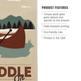 thumbnail image 3 of Paddle On, Canoe, Vector Birch Wood Wall Sign (6x9 Rustic Home Decor, Ready to Hang Art), 3 of 5