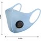 thumbnail image 3 of Paquete de 5 mascarillas faciales reutilizables con válvula de aire y orejeras, transpirables, suaves, lavables, duraderas para uso público diario JAMW Sencillez, 3 of 5