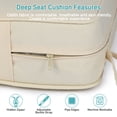 thumbnail image 6 of Aoodor 22" x 24" Patio Chair Cushions Set, Memory Foam Outdoor Deep Seat Cushions (1 Seat, 1 Back, 1 Lumbar Pillow) - Cream Yellow, 6 of 8