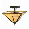 thumbnail image 6 of Meyda Tiffany 142016 T Mission 2 Light 19" Wide Semi-Flush Ceiling Fixture - Black, 6 of 7