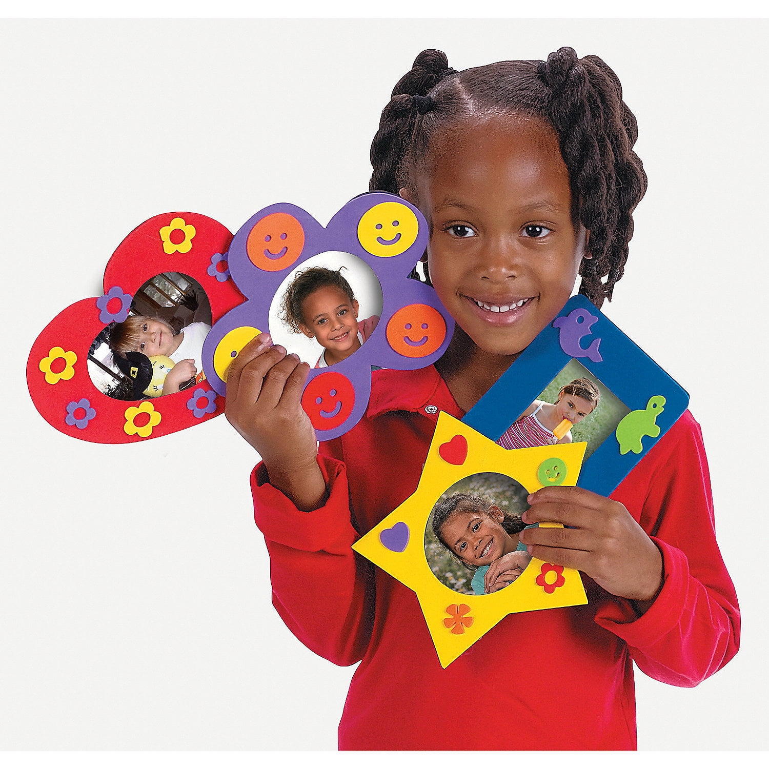 Sensational Foam Picture Frames & Shapes, Craft Kits, Frame, Stationary Craft Kits, 30 Pieces, Assorted