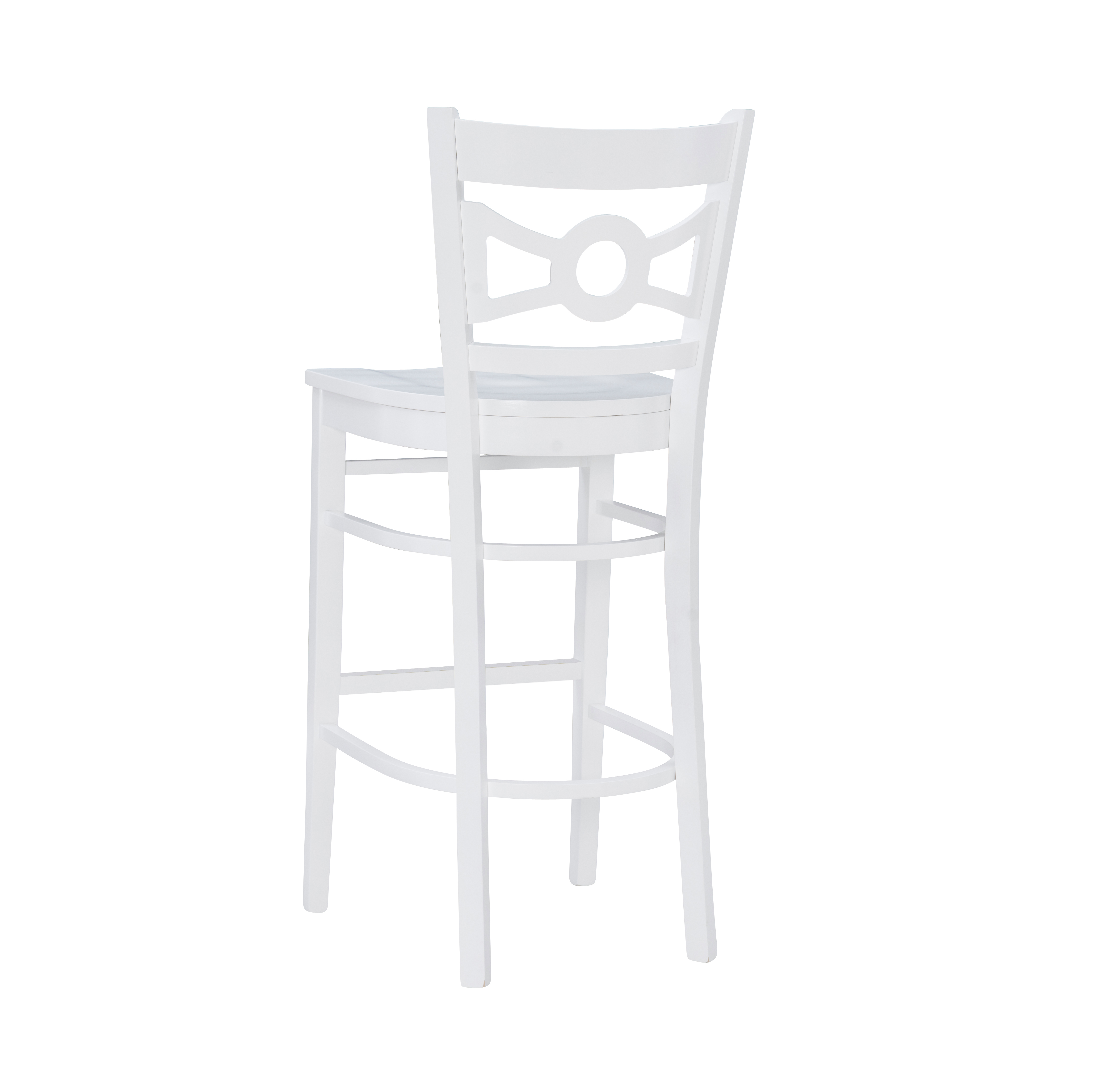 Linon Tabitha 30" Mid Back Barstools, Set of 2, White