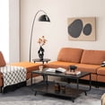 thumbnail image 3 of Costway Coffee Table 2-Tier Modern Marble Coffee Table W/ Storage Shelf for Living Room, 3 of 10