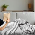thumbnail image 3 of Animal Soft Flannel Fleece Throw Blanket, Engraved Inspired Artwork of a Horse Head on a Plain Background, Cozy Plush for Indoor and Outdoor Use, 50" x 70", Charcoal Grey and White, by Ambesonne, 3 of 5
