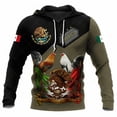 thumbnail image 2 of Sudadera con capucha para hombre, sudadera con capucha mexicana, estampado 3D, gráficos de gallo mexicano, sudadera con capucha de manga larga de otoño, ropa de calle de moda para hombre, 2 of 5