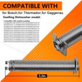 thumbnail image 3 of 12Pcs Upgraded 00754866 Dishwasher Replacement Door Spring Kit, Compatible with Bosch/ for Thermador/ for Gaggenau 754866 00623540, 00627230, 00659339, 00751392, 623540, 627230, 659339, 751392, 3 of 7