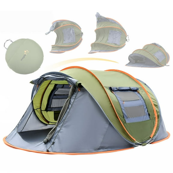 Camping Tent - 3-Person Easy Pop Up Tent with 2 Doors - UPF50  Waterproof Instant Tent - Lightweight & Portable Family Tents for Outdoor Camping, Hiking & Traveling - Carrying Bag Included Maple99USA