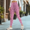 thumbnail image 4 of Renewold Love Pink Leopard Print Leggings for Women with Pockets Buttery Soft Running Pants High Waisted Spandex Graphic Leggings Thick Essential Pants Scrunch Butt Lifting, XXL, 4 of 8
