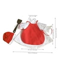 thumbnail image 3 of 23 IN Goose Chef's Outfit for Outdoor Decorating, Lawn Goose Clothing for Lawn, Patio & Garden, Fit 23‘H Porch Goose, 3 of 6