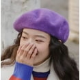 thumbnail image 3 of CoCopeaunt Women Wool Beret Hat French Style Winter Casual Warm Cap Girls Ladies Artist Painter Hat, 3 of 7