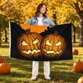 thumbnail image 7 of ShengapQ Halloween Decorative Flag, Pumpkin Flag, Outdoor Yard Decor, Spooky Seasonal Flag, Waterproof Polyester Flag with Grommets, Halloween Garden Decoration, 59×36in, 7 of 7