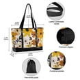 thumbnail image 2 of FORMRS Canvas Laptop Tote Bag for Women with 15.6" Computer Compartments Shoulder Handbag, Yellow Flowers, 2 of 7