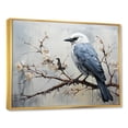 thumbnail image 2 of Designart "Hazy Azure Avian On Twig" Animals Bird Floater Framed Canvas Prints, 2 of 5