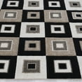 thumbnail image 4 of Allstar Black Modern Geometric square design Area Rug (3' 9" x 5' 1"), 4 of 7
