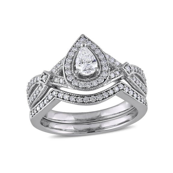 Everly Women's Diamond 14k White Gold Bridal Set