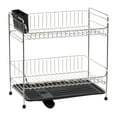 thumbnail image 6 of IRIS 2-tier Medium-sized Dish Rack with Drain Spout, Dish Rack and Drainer, Black, 6 of 10