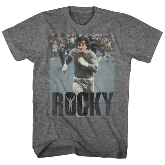 Rocky Am Doing A Run Graphite Heather Adult T-Shirt 5Xl