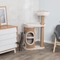 thumbnail image 7 of TRIXIE Falco Plush & Sisal 2-Level 46" Cat Tree, Scratching Posts & 2-Story Condo, Brown, 7 of 7