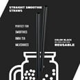 thumbnail image 3 of 100 Pcs Boba Straws Smoothie Straws,Individually Wrapped Disposable Jumbo Large Wide-mouthed Milkshake Drinking Straws,Black (0.43" Diameter and 9.45" long), 3 of 8
