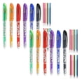 thumbnail image 1 of 1 Set 6 Erasable Gel Pens With 24 Ink Refills Erasable Gel Pens Plastic For Classroom Office Desk Yellow, 1 of 5